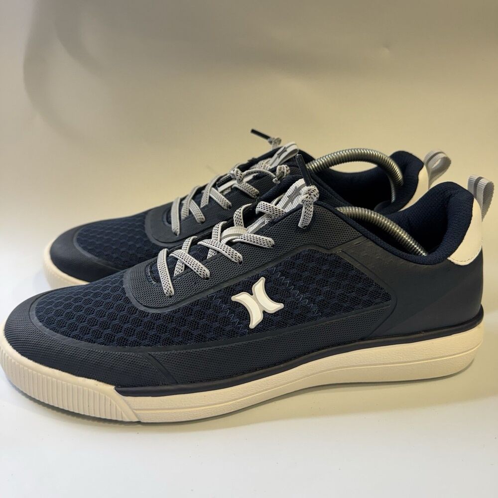 Hurley Mens Shoes Navy Blue Sneakers Memory Foam Lace Up Padded Collar Casual